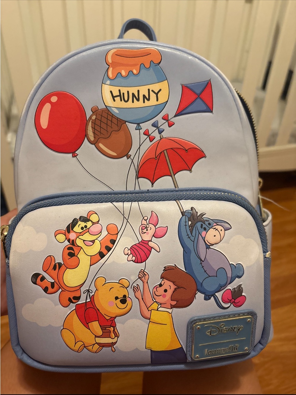 Disney Light Blue Winnie the Pooh Crew Character Mini Backpack
